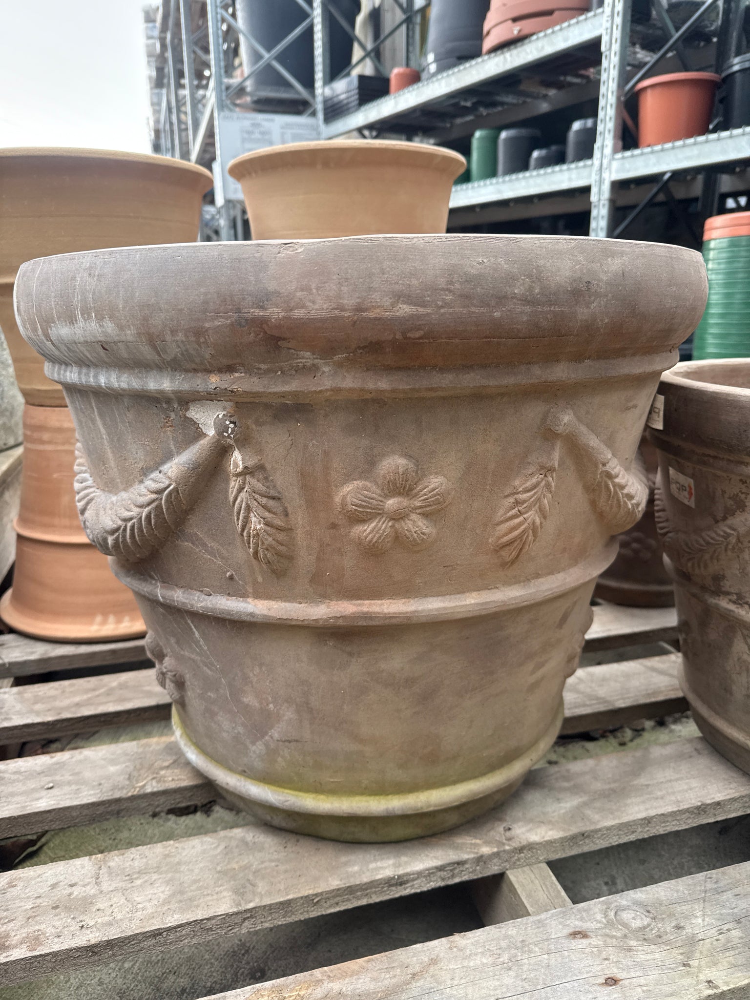 Antique Terracotta Wreath Pot Extra Large 62 x 52cm