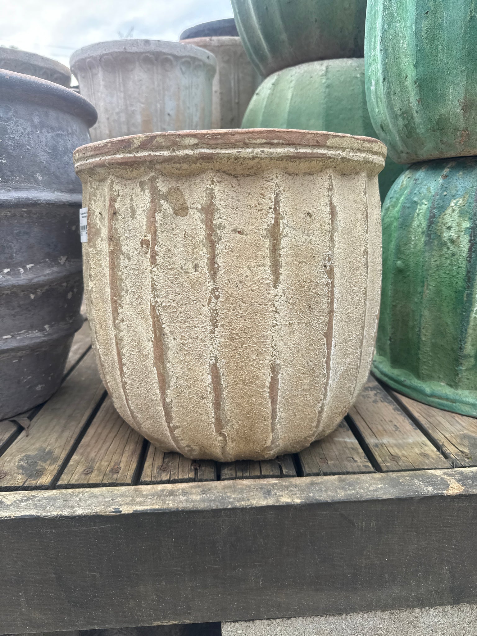 Pumpkin Planter 33x36cm Krete White Small