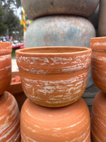 Tiger Pot Terracotta Cylinder Medium Medium