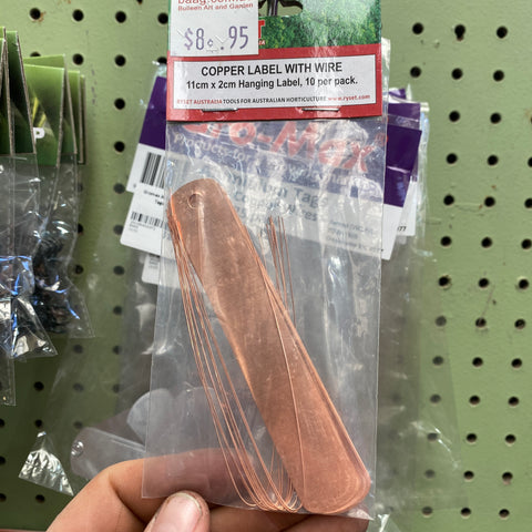 Copper Label with Wire 10 pack