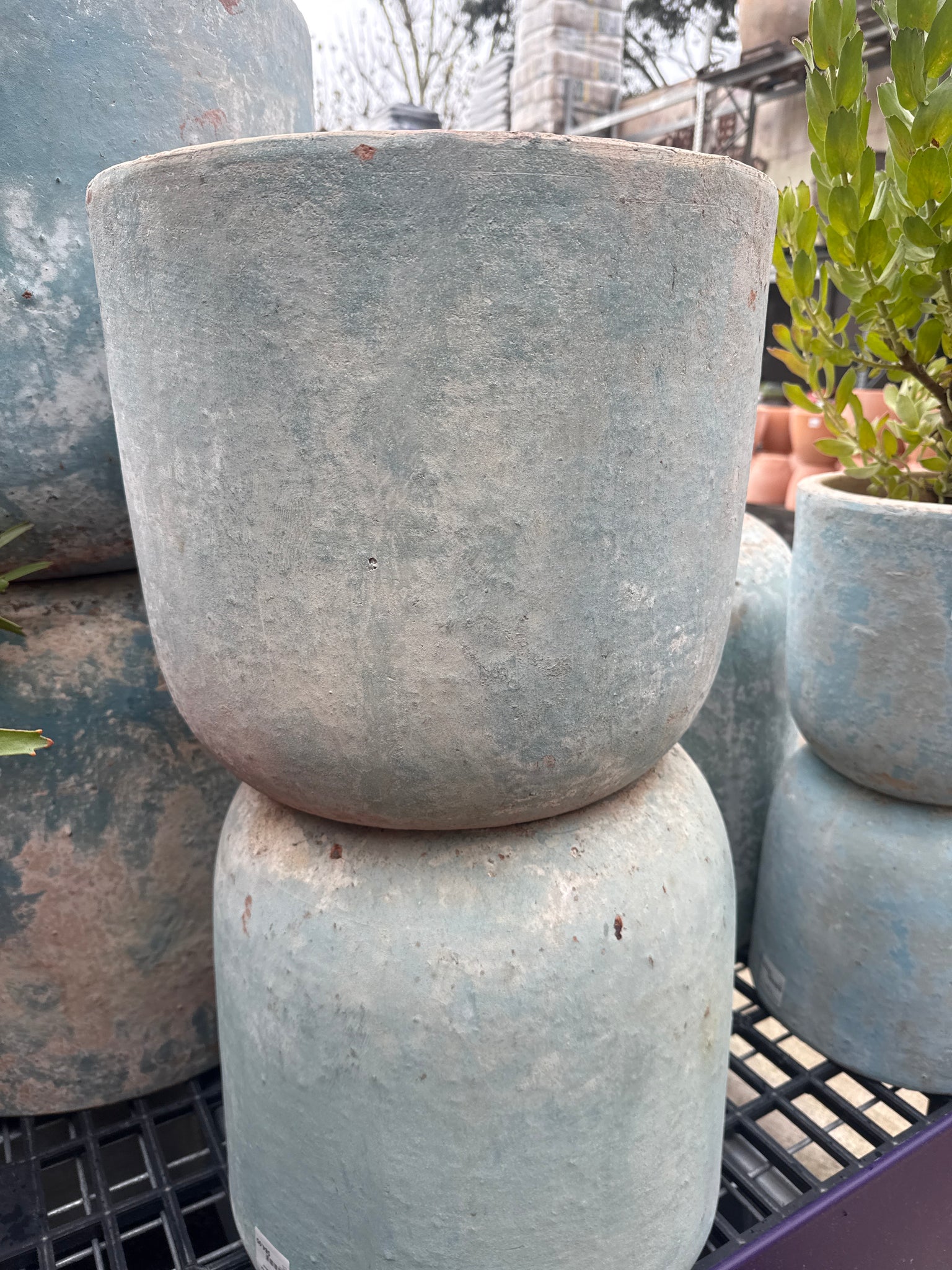 Ancient Blue Low U Pot Medium 40 x 36cm