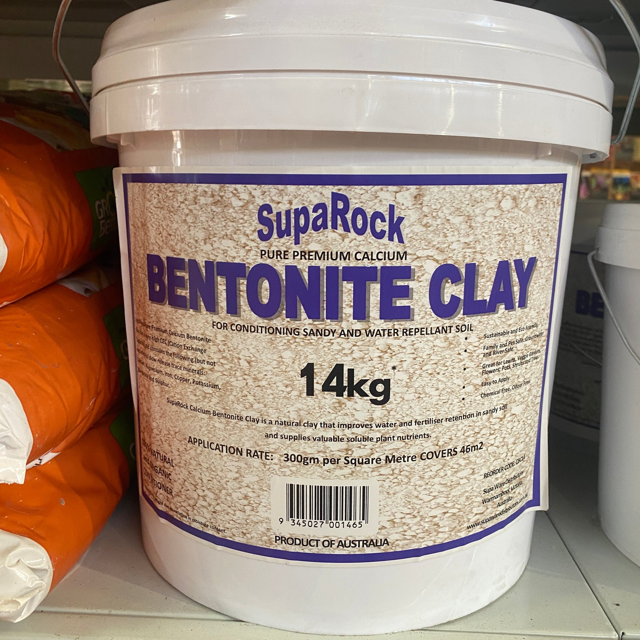 SupaRock Pure Bentonite Clay 14kg Bucket