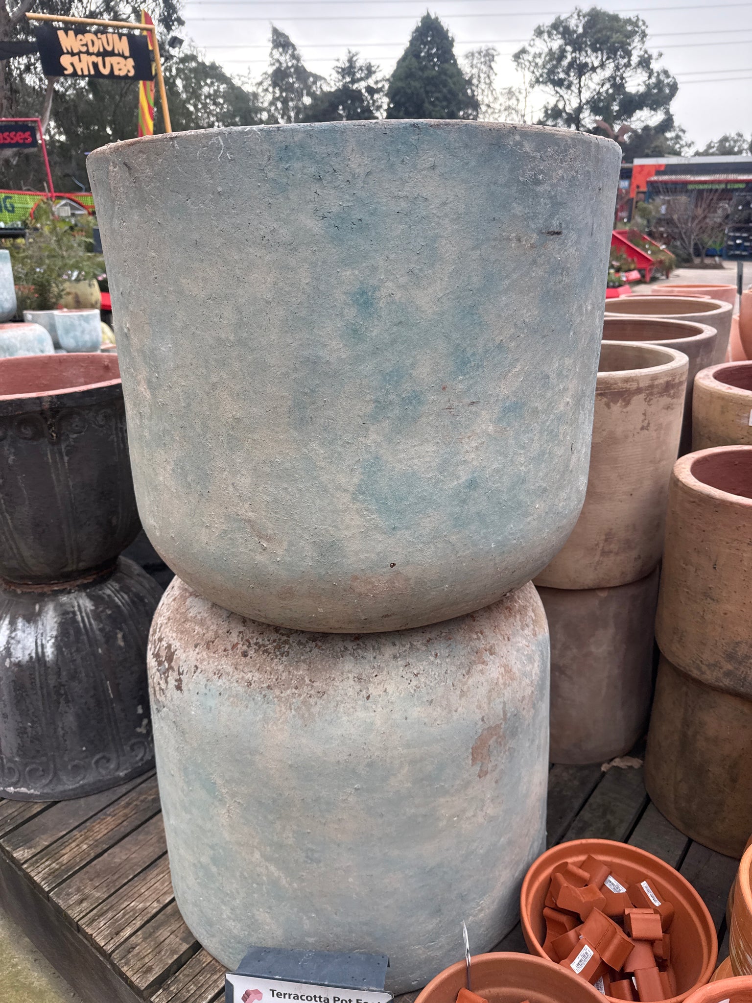 Ancient Blue Low U Pot Extra Large 64 x 54cm