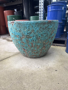 XL Green Lava Rock Egg Pot Medium