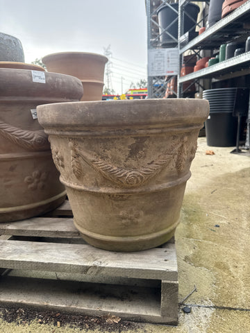 Antique Terracotta Wreath Pot Large 49 x 41cm