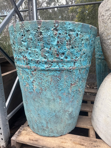 Lava Rock Green Motif Tall Cone Extra Large 64 x 75cm
