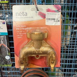 Tap 2 way solid brass - neta