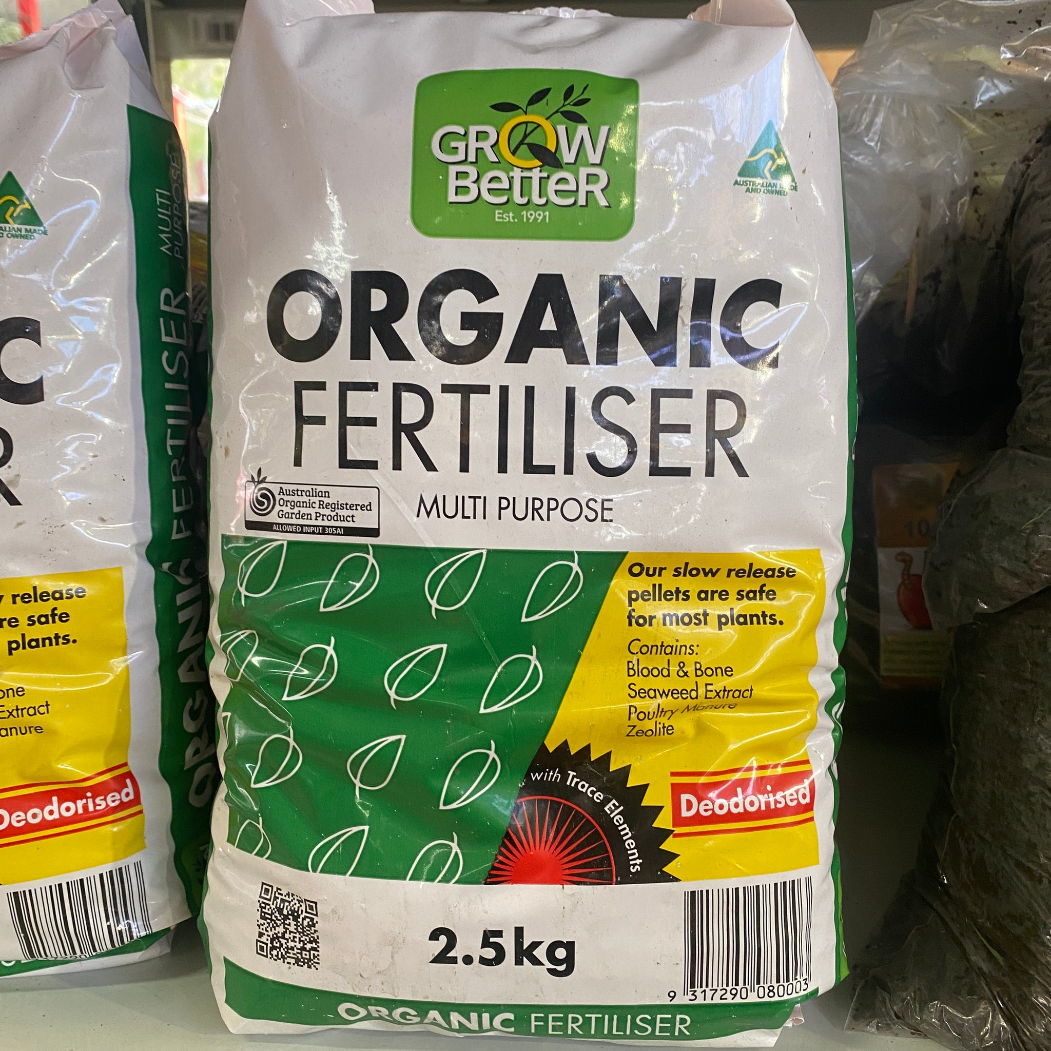 Grow Better Organic Fertiliser AO CERT 2.5 kg