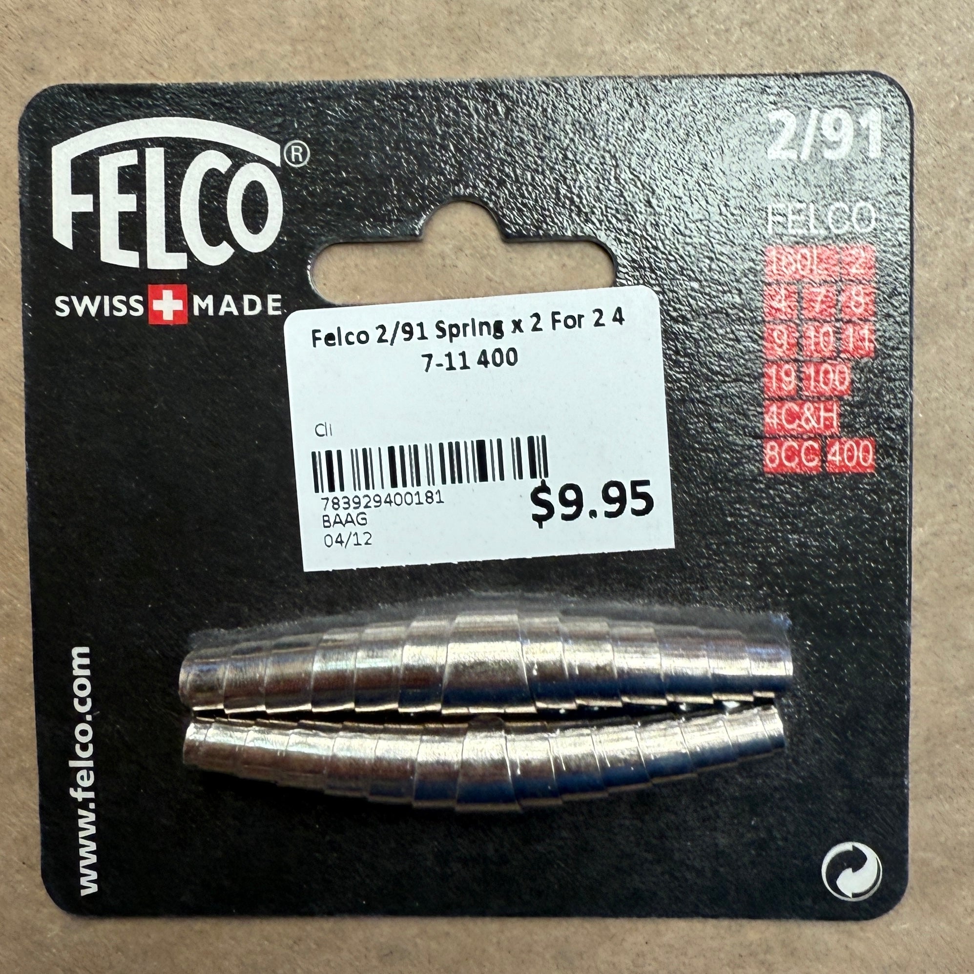 Felco 2/91 Spring x 2 For 2 4 7-11 400