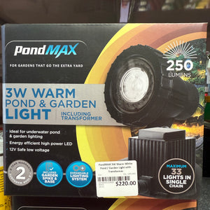 PondMAX 3W Warm White Pond / Garden Light with Transformer