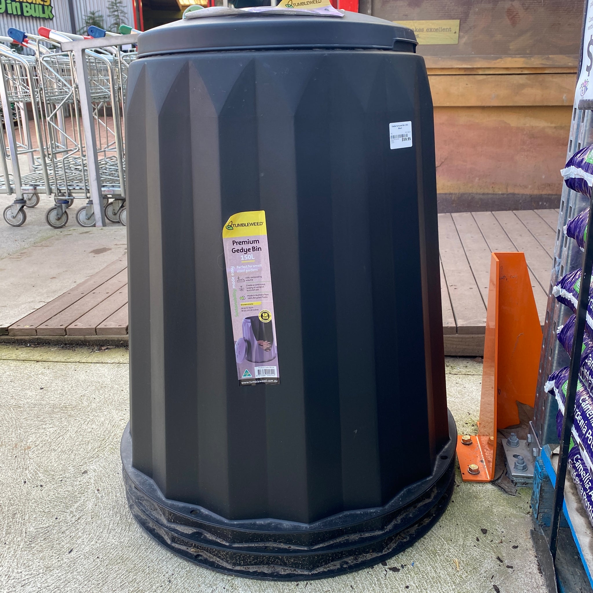 Gedye Compost Bin 150L Black