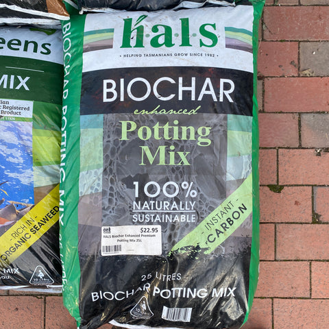 HALS Biochar Enhanced Premium Potting Mix 25L