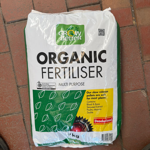 Grow Better Organic Fertiliser AO CERT 7 kg