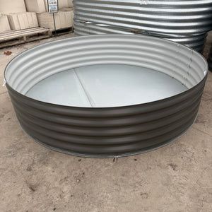 Firewood Storage Round 1800mm x 425mm W/ Unsealed Base Woodland Grey