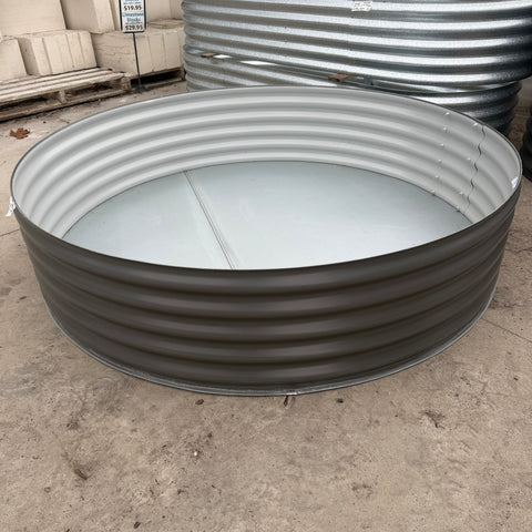 Firewood Storage Round 1800mm x 425mm W/ Unsealed Base Woodland Grey