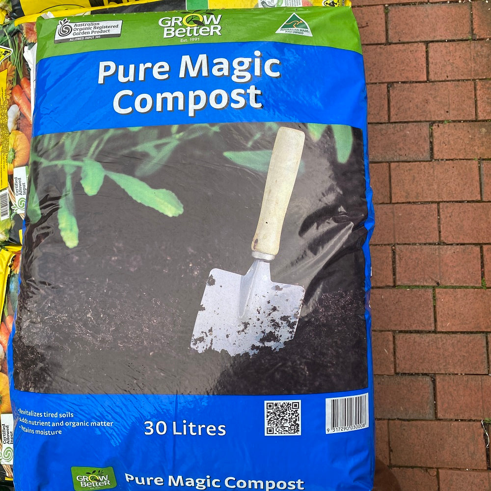 Magic Grow Compost Grow Better Pure Magic Organic Compost AO CERT 30 litre – Bulleen Art ...
